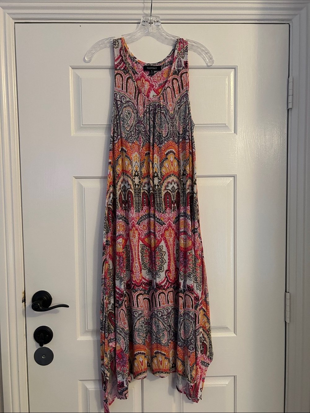 Ellen Tracy Multicolor Paisley Maxi Dress